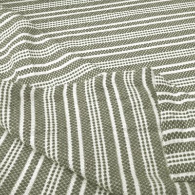 Tessuto maglina in cotone motivo a righe bianche 2