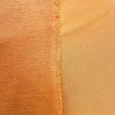 Felpa in cotone tinta unita giallo zucca al metro dietro/davanti 5