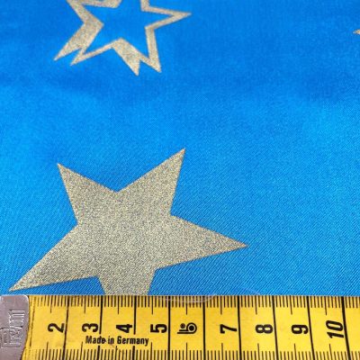 Raso con stelle dorate su sfondo turchese 3