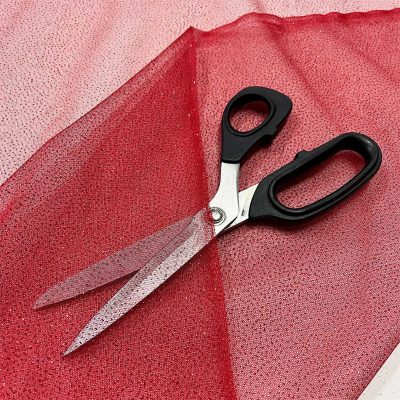 Tule glitterato rosso 1