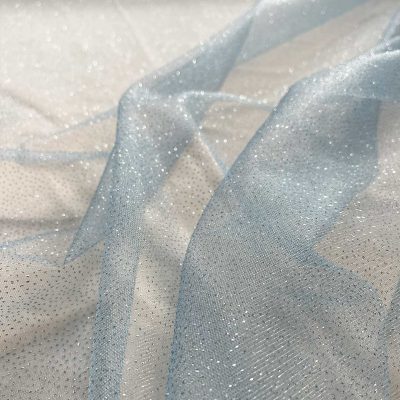 Tule glitterato azzurro 3