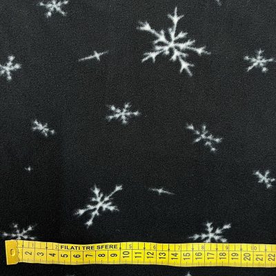 Micropile nero fantasia fiocchi di neve 2