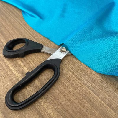 Tessuto elasticizzato effetto maglina turchese 1