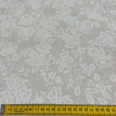 Tessuto da arredamento in puro cotone stile shabby floreale colore ecr&ugrave; 4