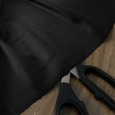 Tessuto elasticizzato effetto maglina nero 1