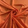 Lycra arancione vivo con pois arancioni iridescenti 2