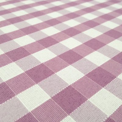 Tovagliato in cotone teflonato a quadretti - bianco e lilla 1