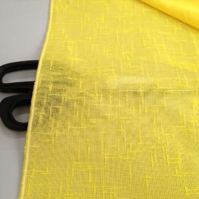 Tendaggio boucl&egrave; - giallo canarino Alt.330 cm