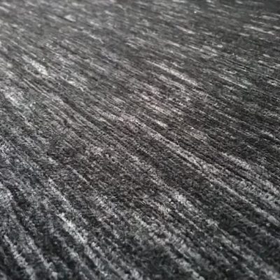 Tessuto in misto cotone ad effetto vellutato nero 2