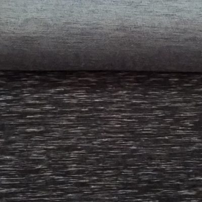 Tessuto in misto cotone ad effetto vellutato nero 1