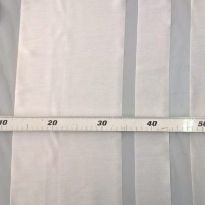 Tessuto per tende in viscosa fantasia a fasce trasparenti - bianco 1