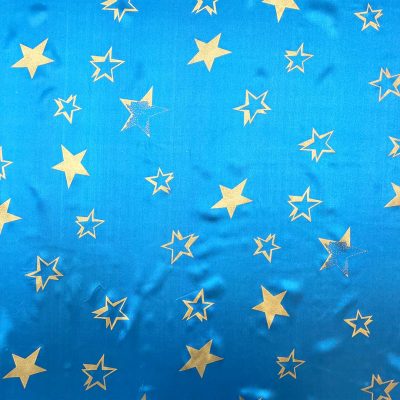 Raso con stelle dorate su sfondo turchese 2