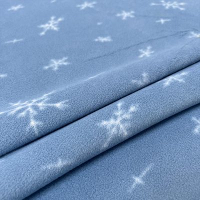 Micropile azzurro fantasia fiocchi di neve 3