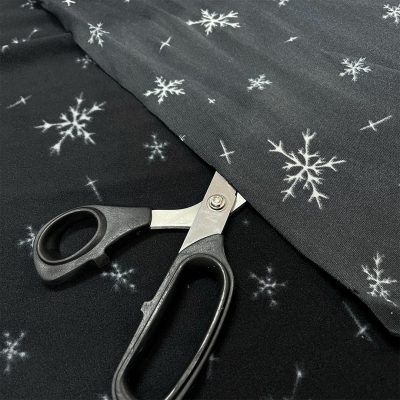 Micropile nero fantasia fiocchi di neve 1