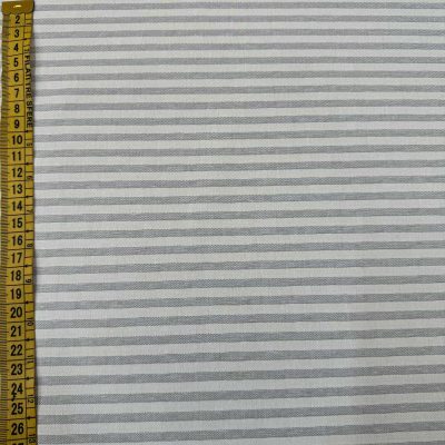Cotone a righe grigie stile marinaro bianco 2