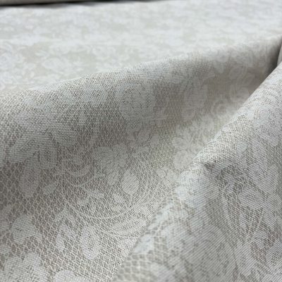Tessuto da arredamento in puro cotone stile shabby floreale colore ecr&ugrave; 2