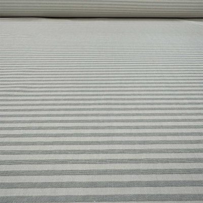 Cotone a righe grigie stile marinaro bianco 1