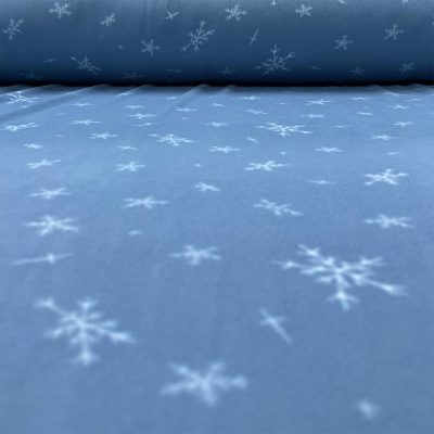 Micropile azzurro fantasia fiocchi di neve 2