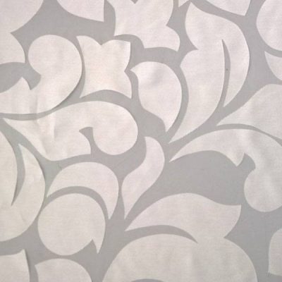 Tessuto per tende in viscosa fantasia a fiori - bianco naturale 4