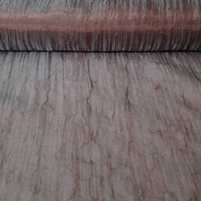 Tendaggio in organza effetto stropicciato sfumato - ruggine