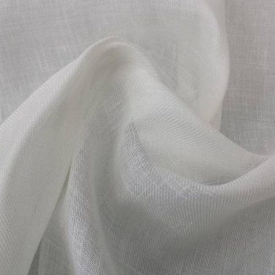 Tessuto tendaggio in misto lino - bianco naturale
