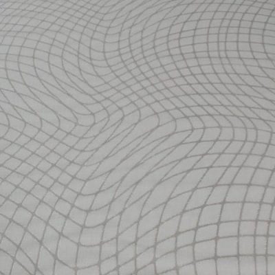 Tendaggio motivo a rete ondulata - bianco e grigio