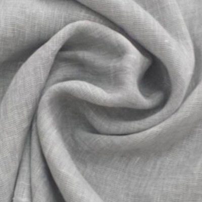 Tendaggio in misto lino ad effetto stropicciato - grigio