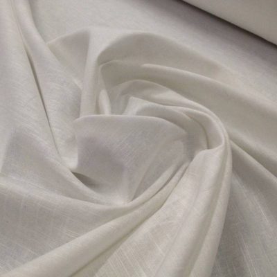 Tessuto moderno in misto lino - bianco