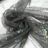 Tulle con paillettes colori sfumati - nero
