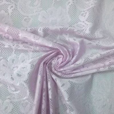 Tessuto in pizzo a rete fantasia a fiori - rosa 4