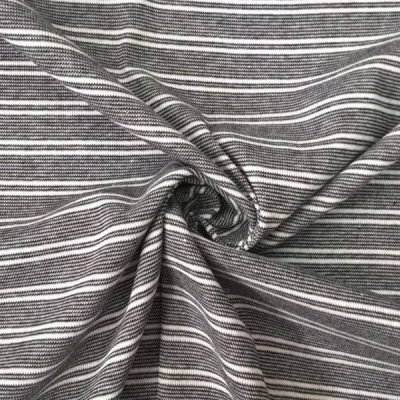 Tessuto maglina in cotone motivo a righe bianche