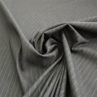 Tessuto classico in misto cotone motivo a righe - nero e bianco