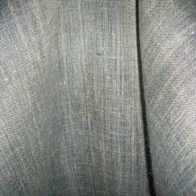 Tendaggio in misto lino ad intreccio raffinato - bianco e blu