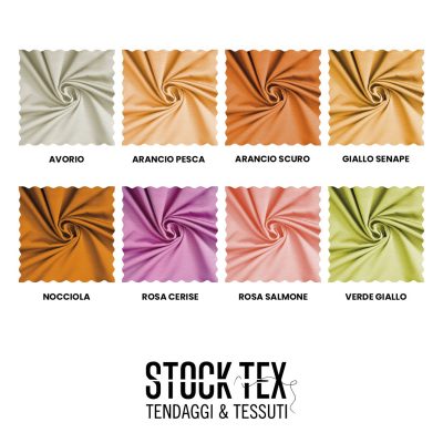 Tessuto Arredo Misto cotone trama rigata - 8 varianti Colori Alt.280 cm