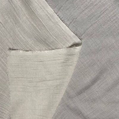 Tessuto per tendaggio tinta unita in misto seta effetto stropicciato 3