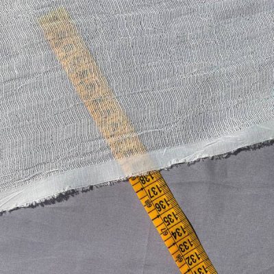 Tessuto per tende seta mista tinta unita effetto stropicciato 1