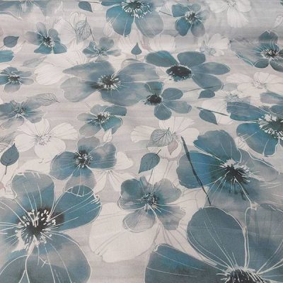 Tessuto tovagliato Bottaro a fiori effetto disegno 3