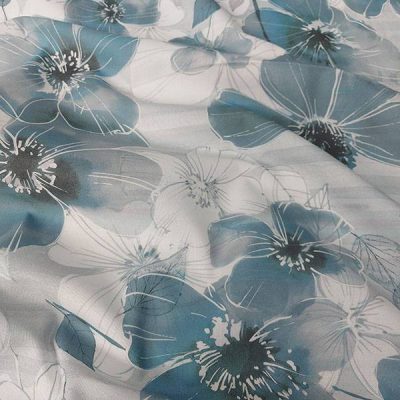 Tessuto tovagliato Bottaro a fiori effetto disegno