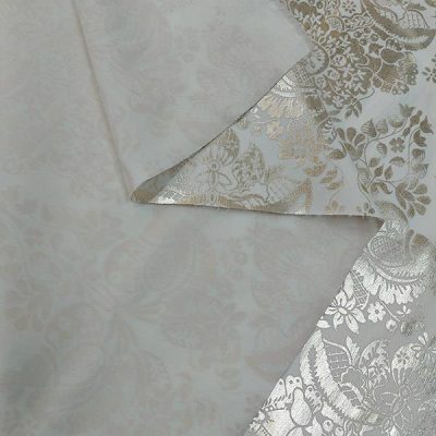 Cotone elasticizzato stampe in oro lucido Alt.140 cm