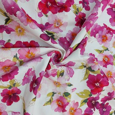 Tessuto tovagliato Bottaro fantasia floreale rosa