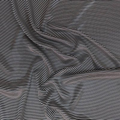 Raso di pura seta a righe bianche e nere 6