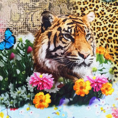Tessuto arredo fantasia animalier multicolore 6