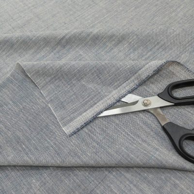 Tessuto per tende melange grigio azzurro 3