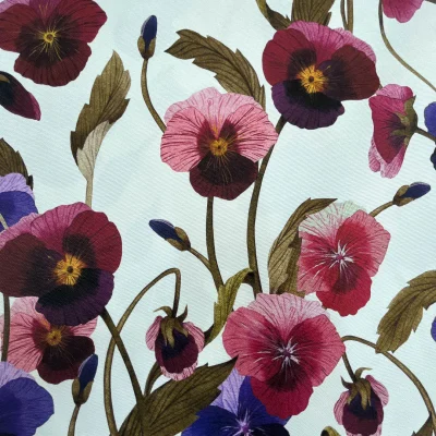 Tessuto da arredo idrorepellente a fantasia floreale 4