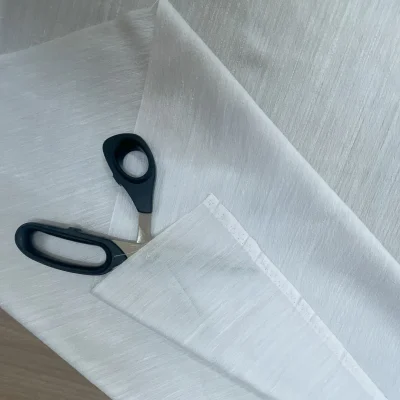 Tessuto per tende bianco ottico 5