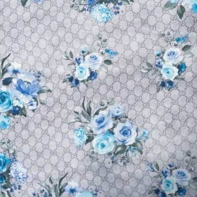 Scampolo firmato in chiffon di pura seta a fantasia floreale 2