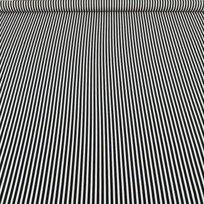 Tessuto in cr&egrave;pe a righe verticali bianche e nere 3