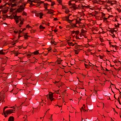 Tulle con paillettes rosso 3