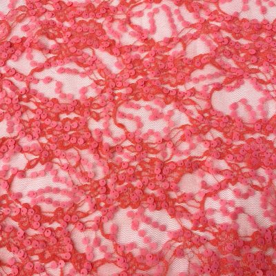 Tulle estivo con piallettes rosa fluo 4