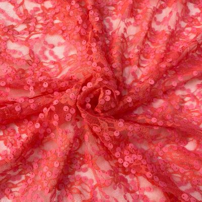 Tulle estivo con piallettes rosa fluo 3